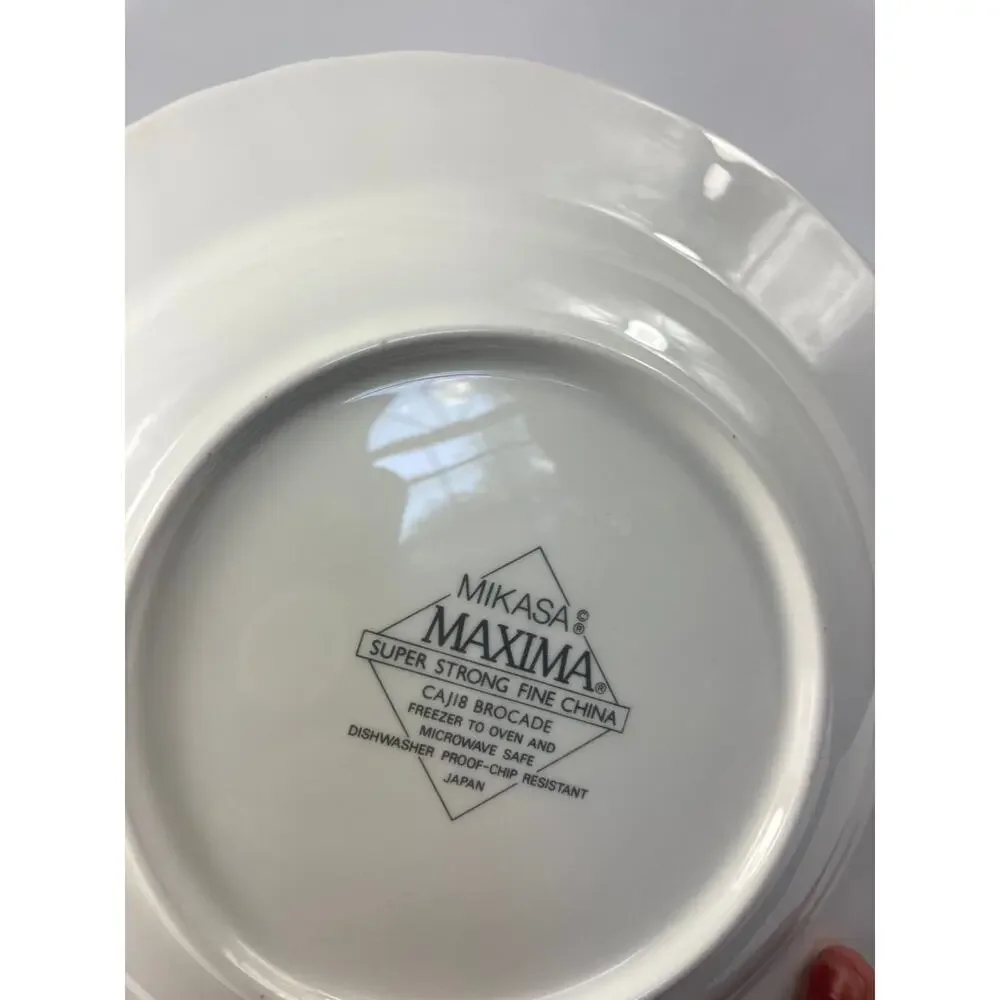 Mikasa Maxima CAJ18 Brocade 10.75” Dinner Plates Set of 3